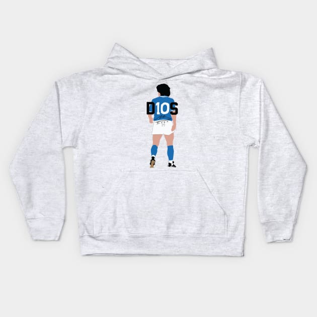 Vintage Diego Maradona Kids Hoodie by portraiteam